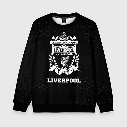 Детский свитшот Liverpool sport на темном фоне / 3D-Черный – фото 1