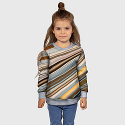 Свитшот детский Colored wavy lines, цвет: 3D-меланж — фото 2