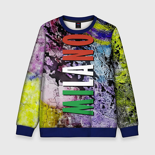 Детский свитшот Avant-garde color texture - Milano / 3D-Синий – фото 1
