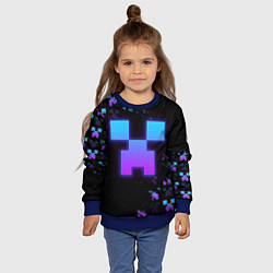 Свитшот детский Minecraft градиент, цвет: 3D-синий — фото 2
