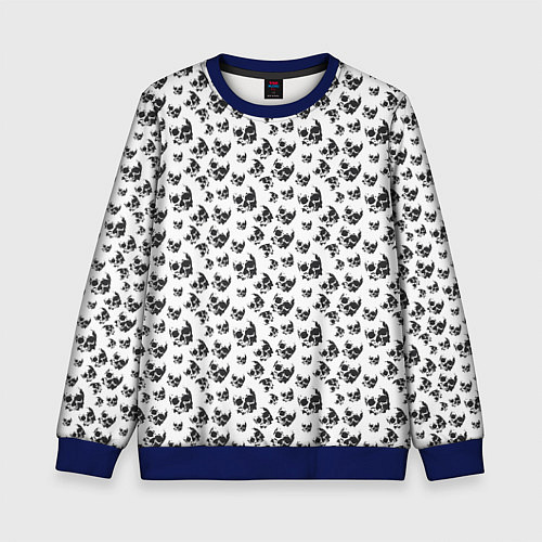 Детский свитшот Череп без челюсти / 3D-Синий – фото 1