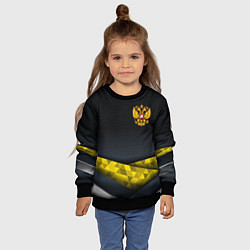 Свитшот детский Золотой герб black gold, цвет: 3D-черный — фото 2