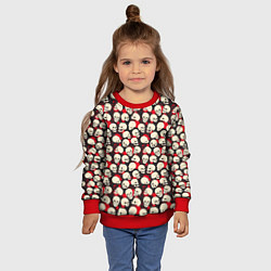 Свитшот детский Улыбающийся череп, цвет: 3D-красный — фото 2