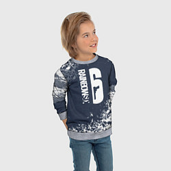 Свитшот детский Rainbow six siege - соты, цвет: 3D-меланж — фото 2