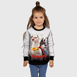 Свитшот детский Туз и Крипто DC Лига Суперпитомцы, цвет: 3D-черный — фото 2