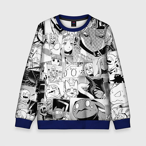 Детский свитшот Да я паук и что с того pattern / 3D-Синий – фото 1