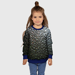 Свитшот детский Неровная металлическая поверхность, цвет: 3D-синий — фото 2