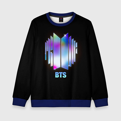Детский свитшот BTS gradient logo / 3D-Синий – фото 1