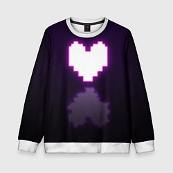 Детский свитшот Undertale heart neon