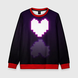 Детский свитшот Undertale heart neon