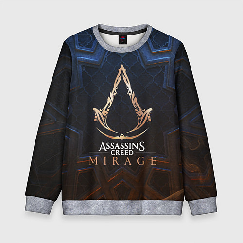 Детский свитшот Assassins creed mirage logo / 3D-Меланж – фото 1