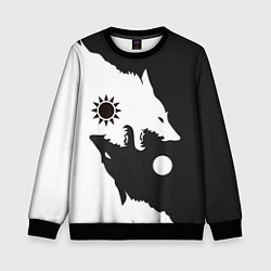 Детский свитшот Волки инь и ян