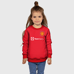 Свитшот детский Криштиану Роналду Манчестер Юнайтед форма 20222023, цвет: 3D-красный — фото 2