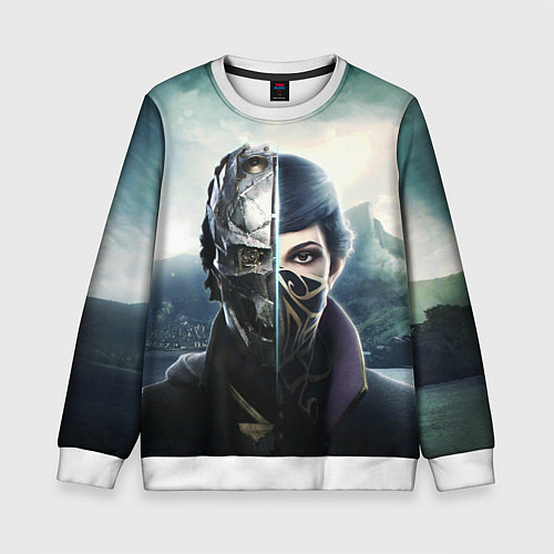 Детский свитшот Dishonored - Эмили Колдуин / 3D-Белый – фото 1