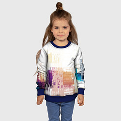 Свитшот детский Пиксельнaя абстракция, цвет: 3D-синий — фото 2