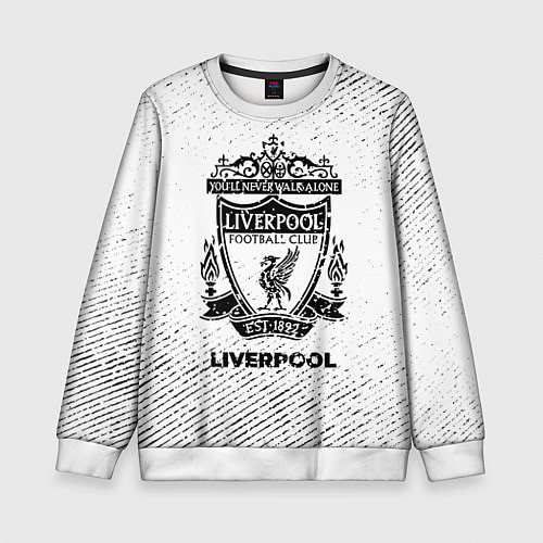 Детский свитшот Liverpool с потертостями на светлом фоне / 3D-Белый – фото 1