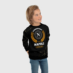 Свитшот детский Лого Napoli и надпись legendary football club на т, цвет: 3D-черный — фото 2