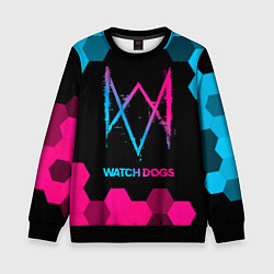 Детский свитшот Watch Dogs - neon gradient