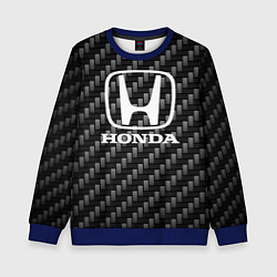 Свитшот детский Honda абстракция карбон, цвет: 3D-синий