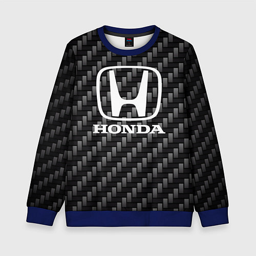 Детский свитшот Honda абстракция карбон / 3D-Синий – фото 1