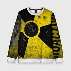 Свитшот детский STALKER радиационная опасность, цвет: 3D-белый