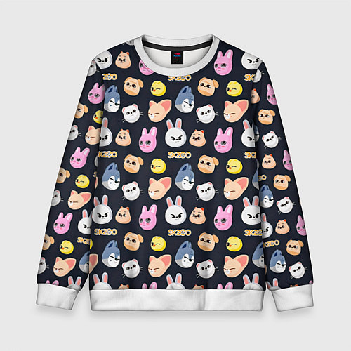 Детский свитшот Skzoo pattern / 3D-Белый – фото 1