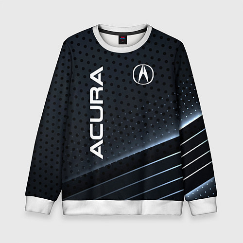 Детский свитшот Acura карбон / 3D-Белый – фото 1