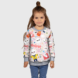 Свитшот детский Skzoo Jinniret pattern cartoon avatar, цвет: 3D-меланж — фото 2