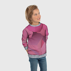 Свитшот детский Розовые геометрические фигуры, цвет: 3D-меланж — фото 2