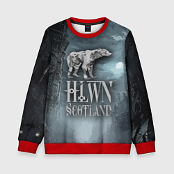 Детский свитшот Bear- zombie - halloween Scotland