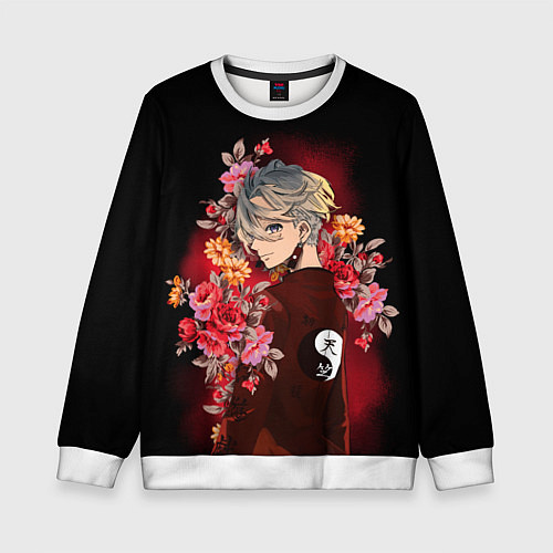 Детский свитшот Изана в цветах / 3D-Белый – фото 1