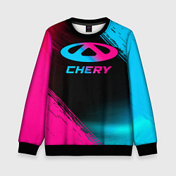 Свитшот детский Chery - neon gradient, цвет: 3D-черный