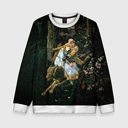 Свитшот детский Васнецов Иван царевич на Сером Волке, цвет: 3D-белый