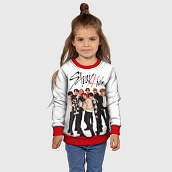 Свитшот детский Stray Kids white background, цвет: 3D-красный — фото 2