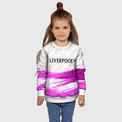 Свитшот детский Liverpool pro football: символ сверху, цвет: 3D-белый — фото 2