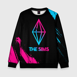 Детский свитшот The Sims - neon gradient