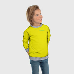 Свитшот детский Киберпанк - Лого Дэвида, цвет: 3D-меланж — фото 2