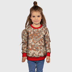 Свитшот детский Цифровой камуфляж - серо-коричневый, цвет: 3D-красный — фото 2