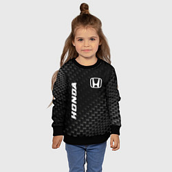 Свитшот детский Honda карбоновый фон, цвет: 3D-черный — фото 2