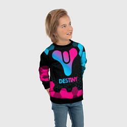 Свитшот детский Destiny - neon gradient, цвет: 3D-черный — фото 2