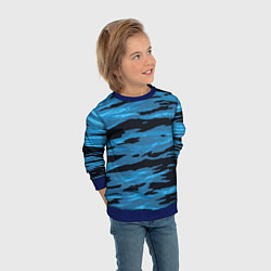 Свитшот детский Волны Камуфляж, цвет: 3D-синий — фото 2