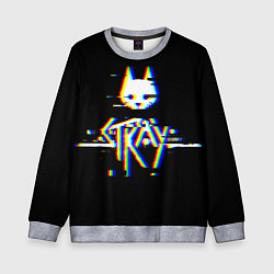 Свитшот детский Stray glitch logo, цвет: 3D-меланж