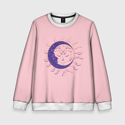 Детский свитшот Спящие солнце и месяц в стиле модерн