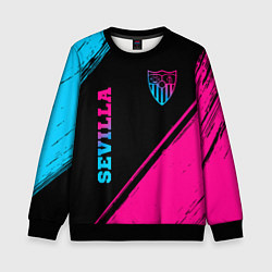 Детский свитшот Sevilla - neon gradient: надпись, символ