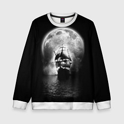 Свитшот детский Корабль в ночи, цвет: 3D-белый