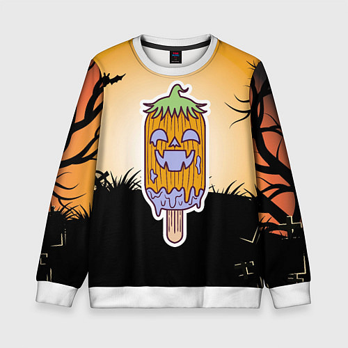 Детский свитшот Тыквенное мороженое / 3D-Белый – фото 1