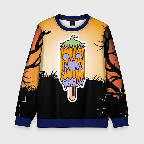 Детский свитшот Тыквенное мороженое / 3D-Синий – фото 1