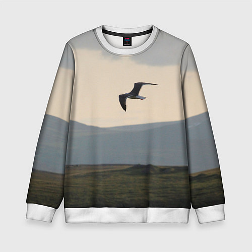 Детский свитшот Чайка / 3D-Белый – фото 1