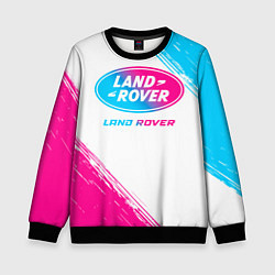 Свитшот детский Land Rover neon gradient style, цвет: 3D-черный