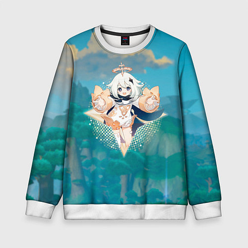 Детский свитшот Паймон в примогеме / 3D-Белый – фото 1